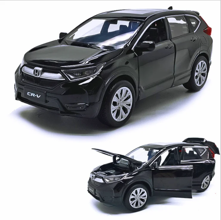 

Модель автомобиля из сплава Honda CRV, металлическая литая модель с 6 открытыми дверями, масштаб 1:32