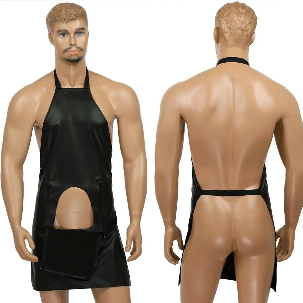 Сексуальный мужской костюм мясника из искусственной кожи фартук для косплея