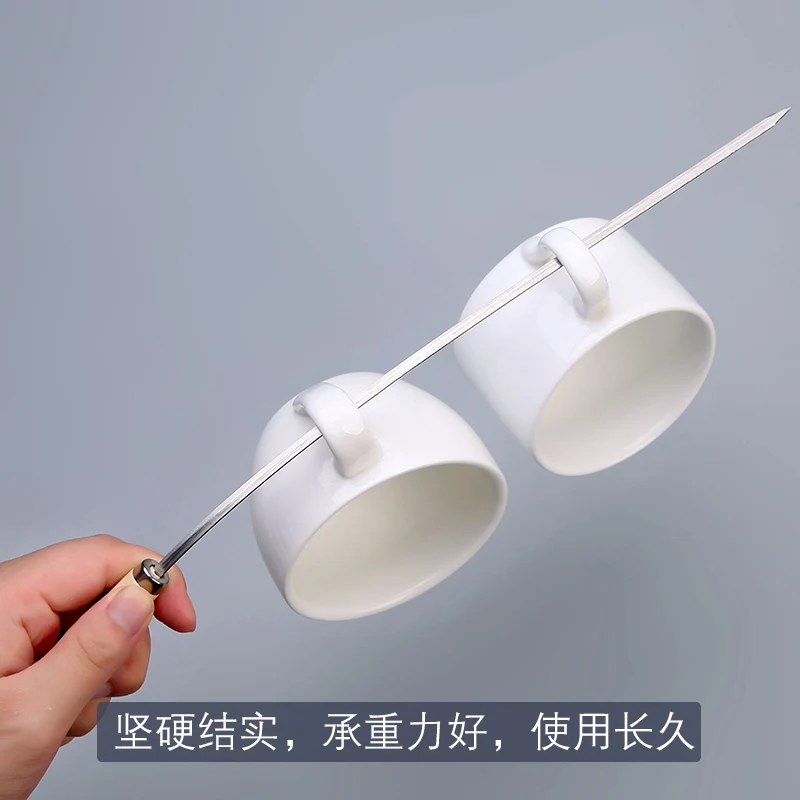 

Stainless Steel Barbecue Clip Wooden Handle Creative Kebab Barbecue Clip Portable Flat Pinzas Cocinas Kitchen Accessories DM50BC