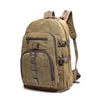 canvas backpack retro mens outdoor backpack leisure travel female middle school students bag large capacity