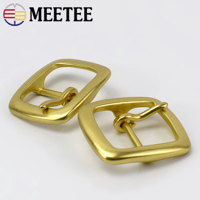Meetee 1/3 шт. 35 мм латунная пряжка с язычком из чистой меди для ремня 33 34 пояс Сделай