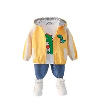 new autumn baby boys girls clothes children cartoon hooded jacket t shirt pants 3pcssets toddler sports costume kids tracksuits