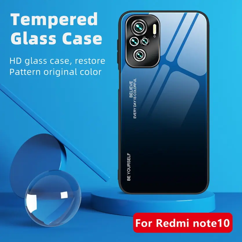 Gradient Glass Case for POCO M3 Pro 5G Case POCO F3 X3 Pro Tempered Glossy Cover For POCO X3 NFC F2 Pro Fundas