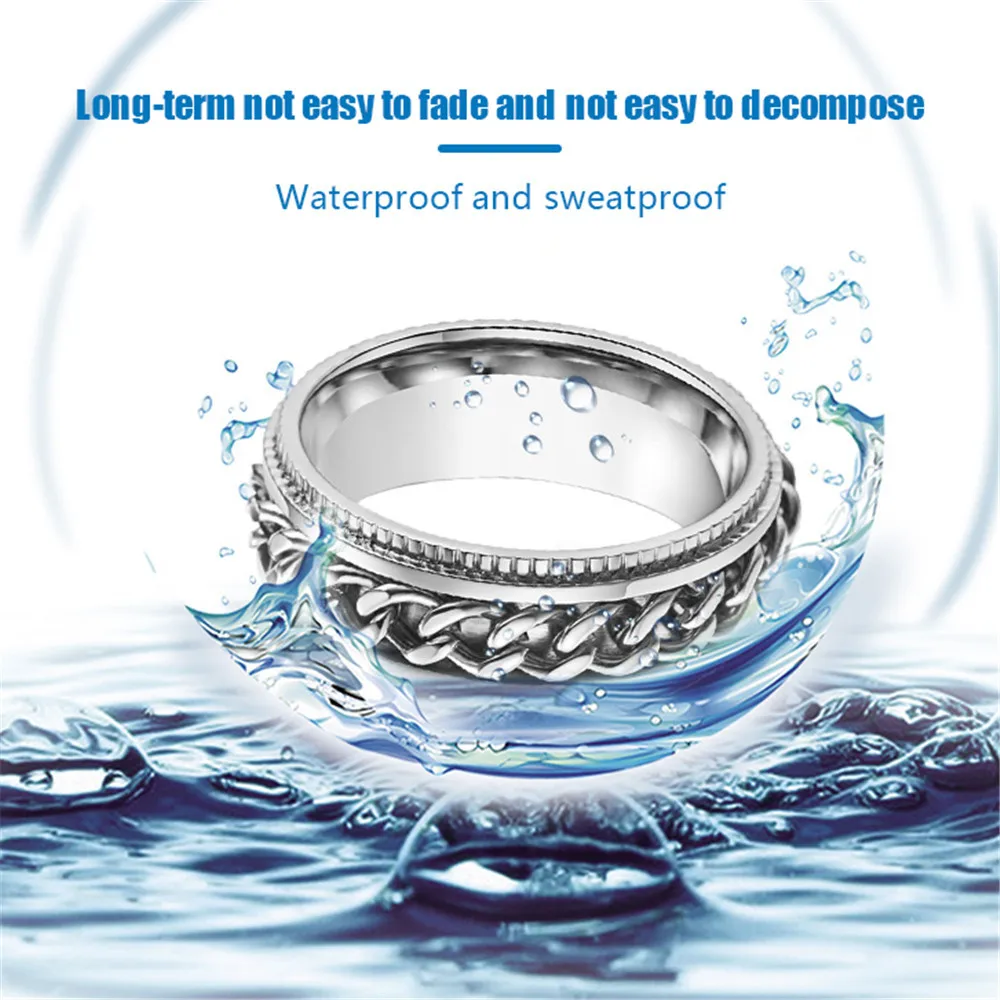 Креативный 1 шт. кольцо на палец из нержавеющей стали вибрирующий вращающийся