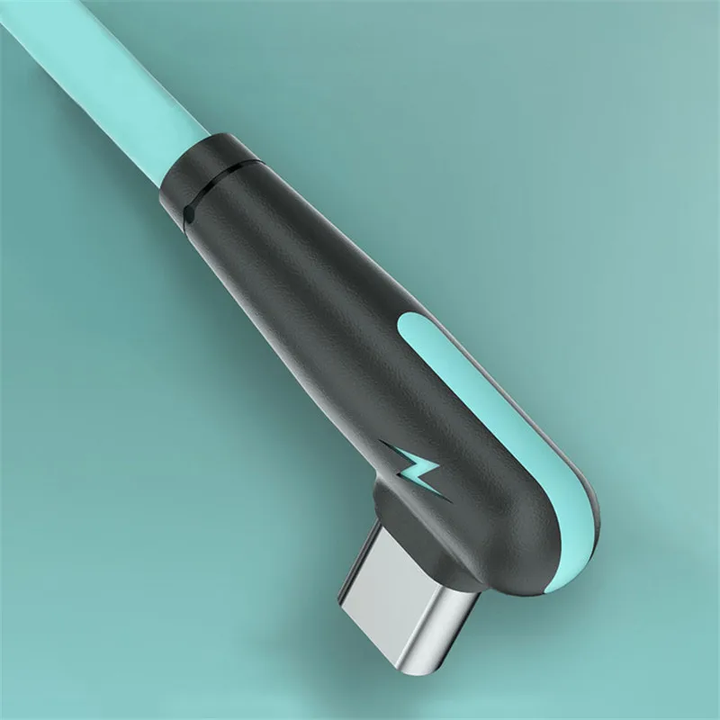 Кабель Usb C жидкий силикон быстрая зарядка кабель типа 90 градусов телефонный