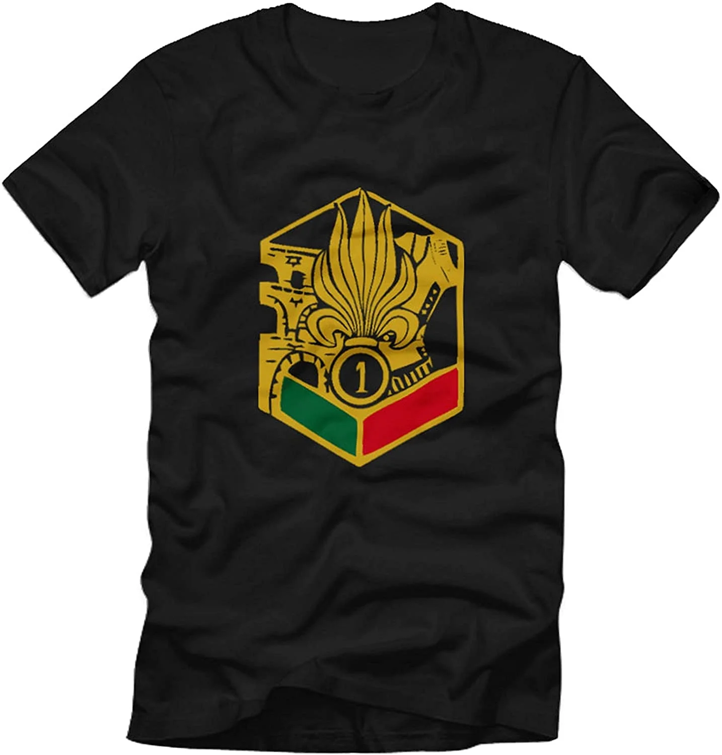 

Летняя хлопковая Футболка с принтом эмблемы французского Иностранного легиона, с круглым вырезом и коротким рукавом