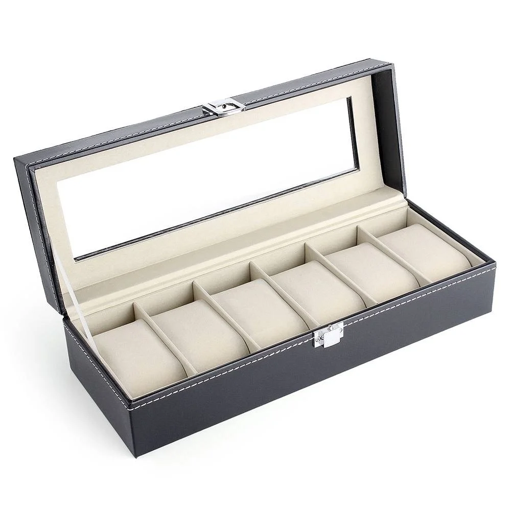 

2/3/6 slots hot sale pu leather watch box Watch Storage Box