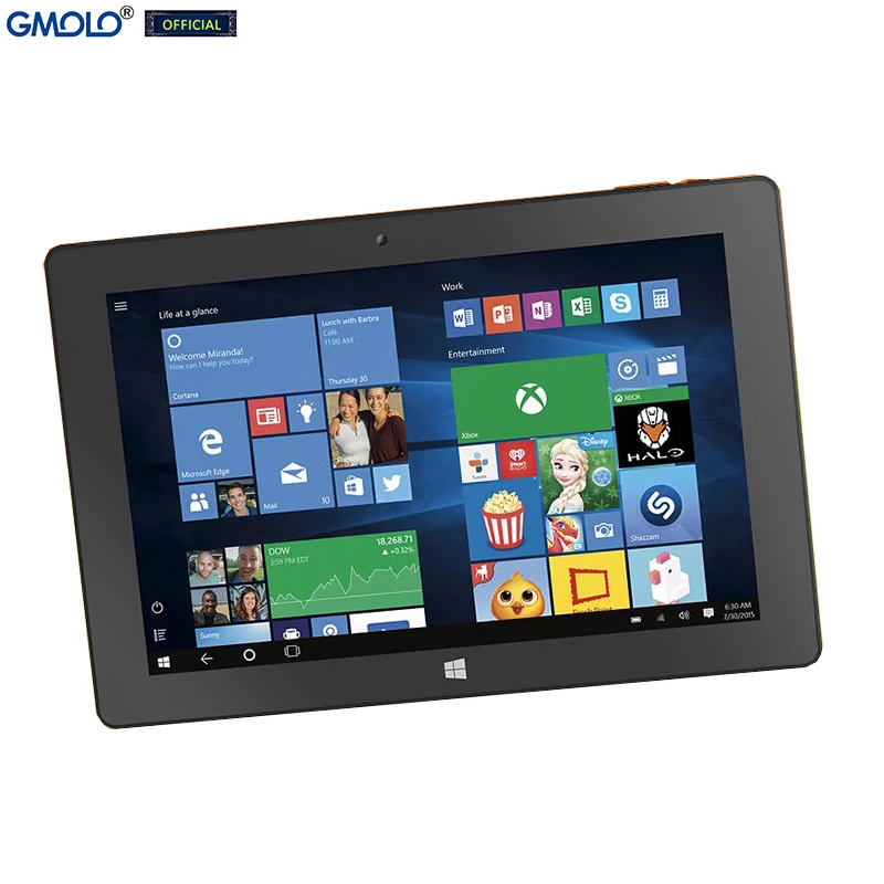 Мини нетбук 2 в 1 GMOLO 10 дюймовый сенсорный экран Windows четырехъядерный процессор ГБ +