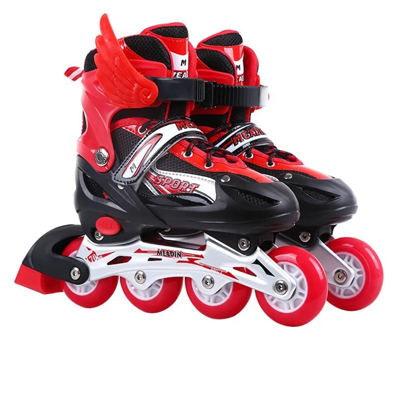 

Roller skates for children single flash inline skates outdoor children's practice roller skates skating shoes adjustable skates