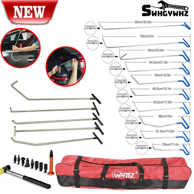 

27pcs Automobile Dent Repair Tool Crowbar Dent Hail Pit Pit Non Painting Repair Tool Crowbar Set