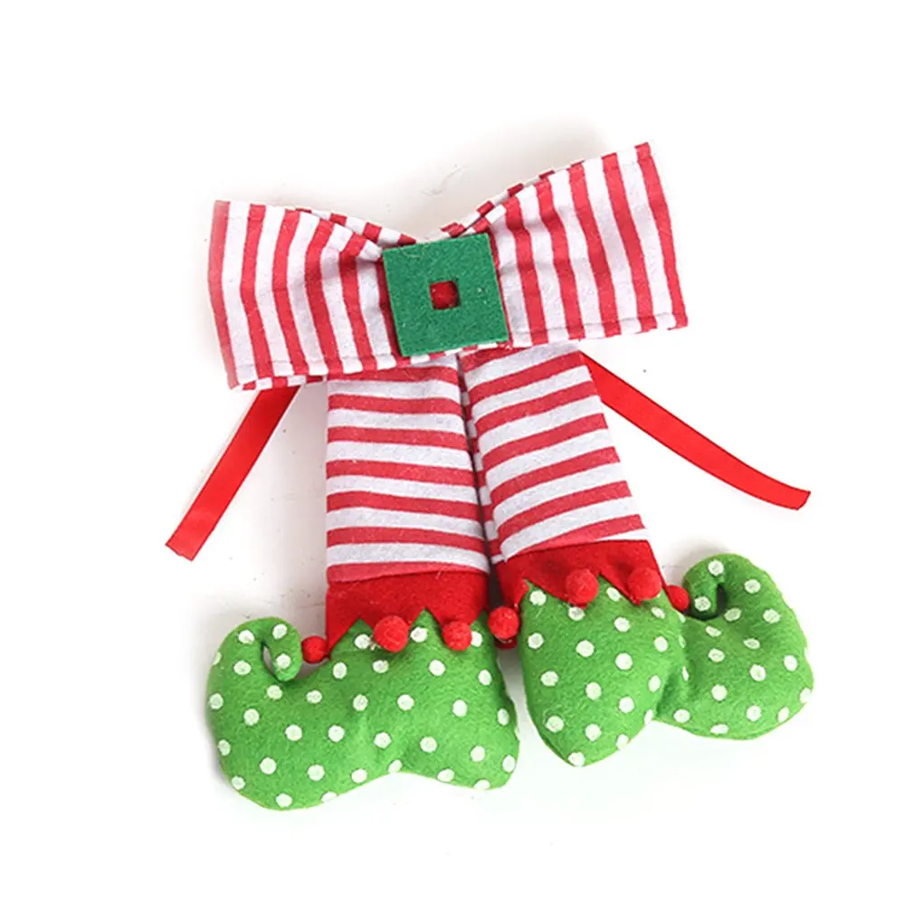 Рождественский бант украшение Красный Эльф для дома подарок