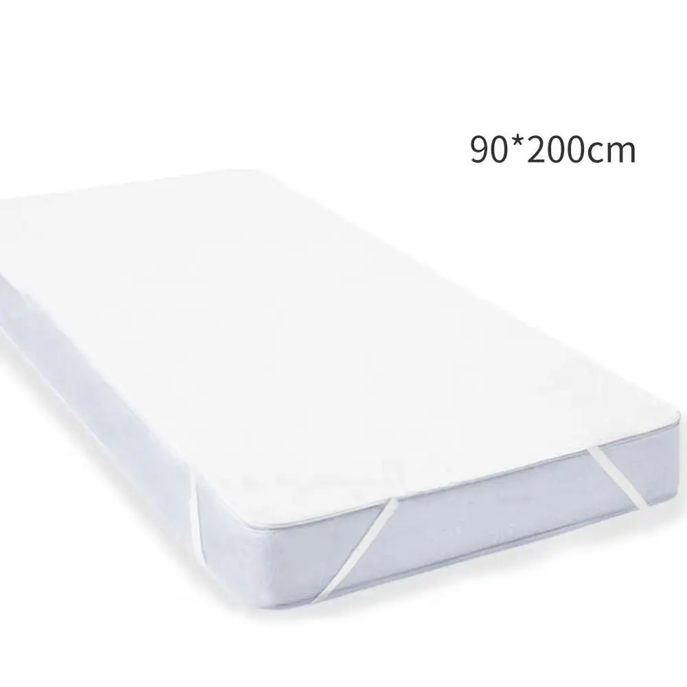 White 90x200 160X200 хлопок Терри Чехол матраса Водонепроницаемый Матрас протектор кровать Жук доказательство матрас против пылевого клеща Накладка для матраса - Цвет: White 90x200