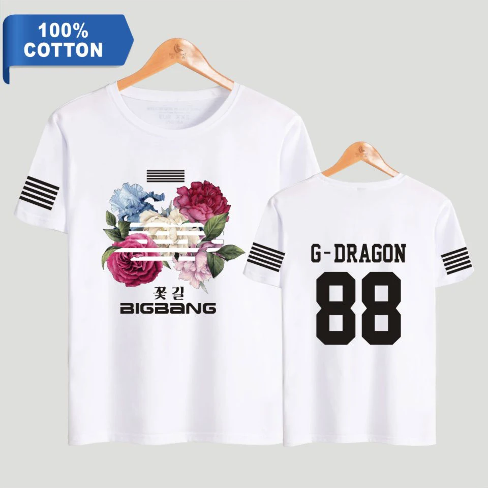 Flower Road Print Tshirt Men Women T Shirt Fashion Harajuku Short Sleeve Summer Comfortable Breathable T-shirts Bigbang T-shirt | Женская