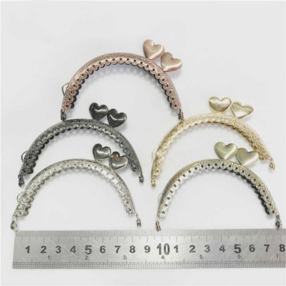 

8,5 см металлическая рамка для кошелька с замком для поцелуя, аксессуары для сумок-клатчей, 5 цветов, поделки своими руками, кошелек для монет