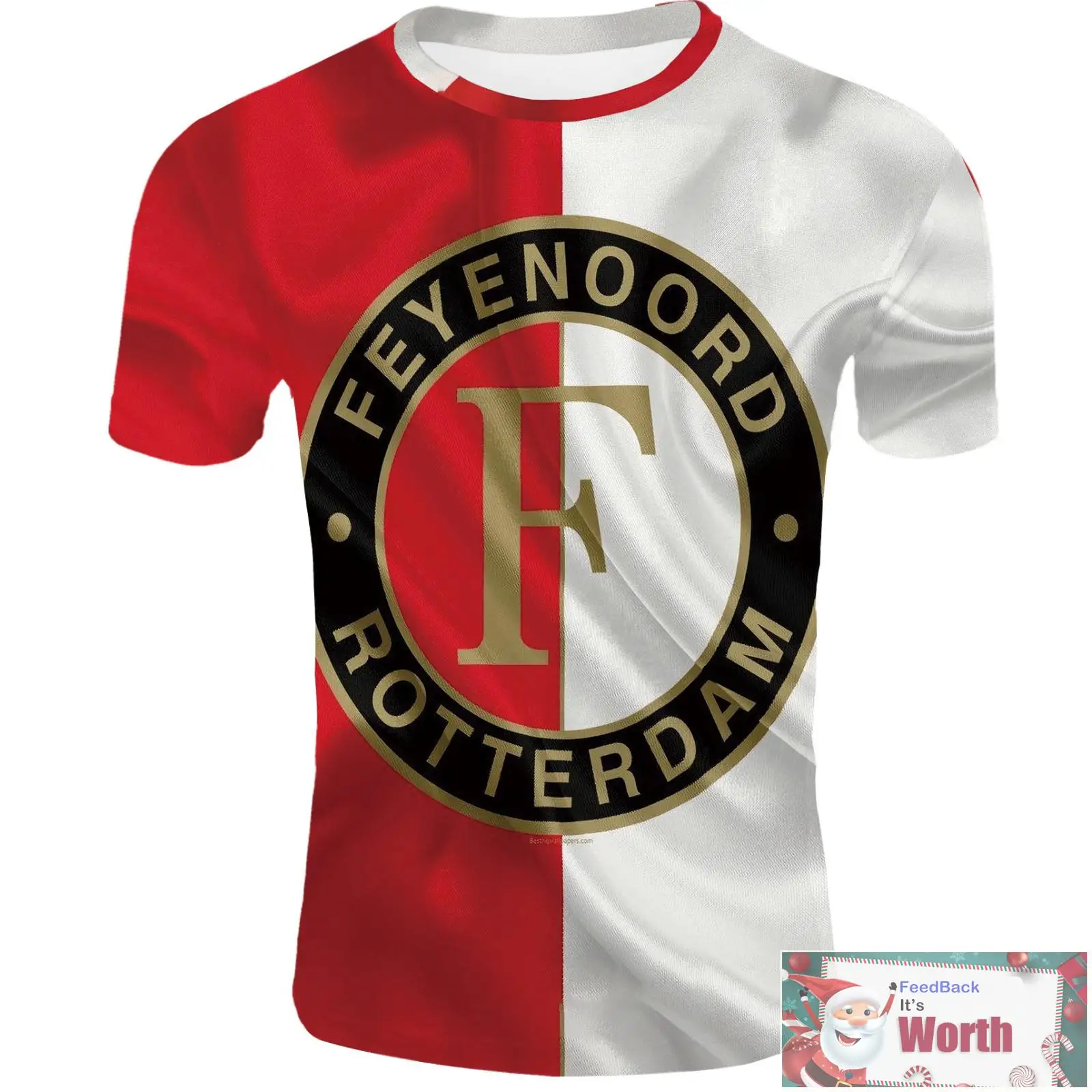 Футболка Feyenoord футболка Мужская для фанатов нидерландского клуба повседневная