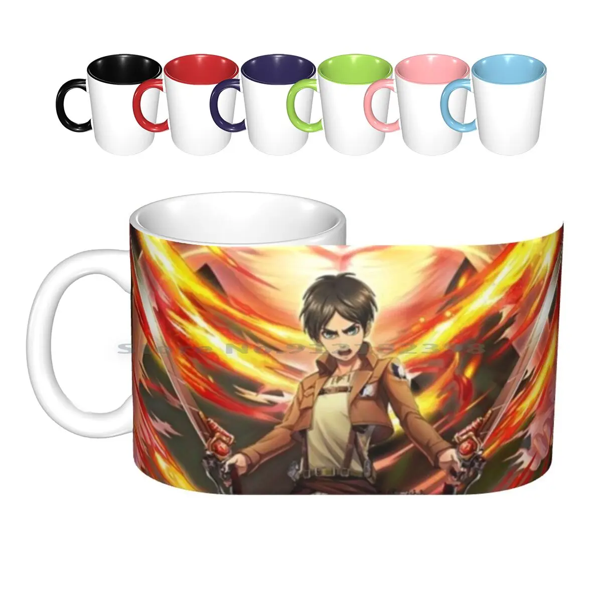 

Керамические кружки Aot, кофейные чашки, Кружка для молока и чая, титановая атака на титанов, атака на титанов, атака на Титанов
