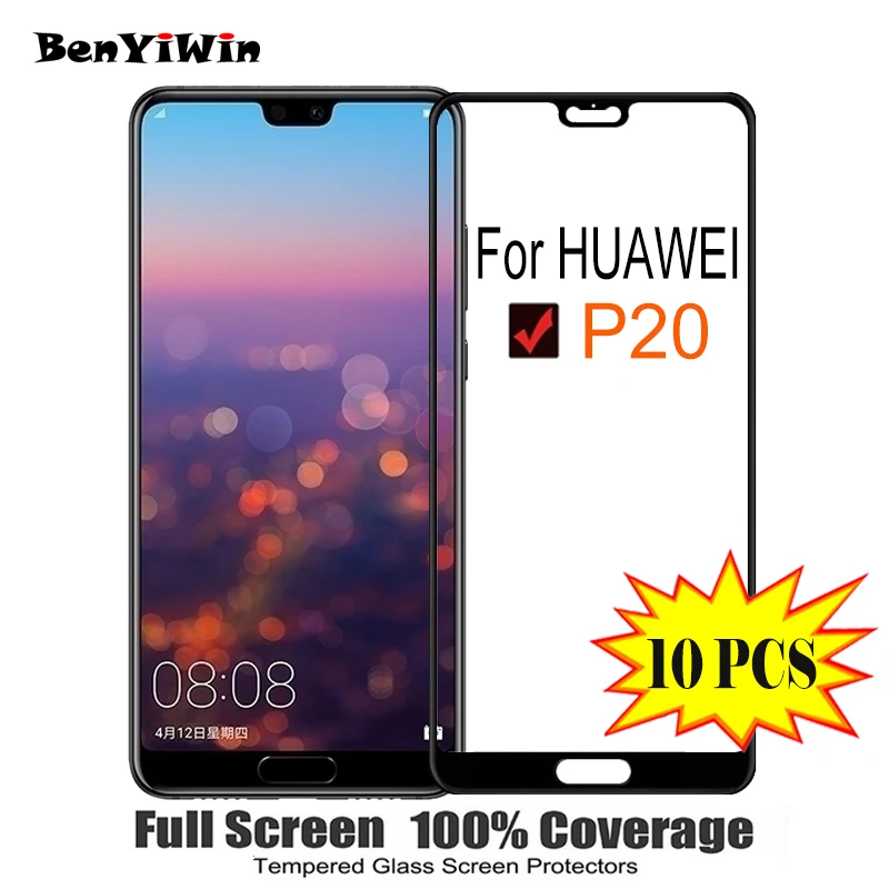 Screen Protector Tempered Glass Full Cover For Huawei P20 On Toughened Scratch Proof Protective Case Film P 20 | Мобильные телефоны