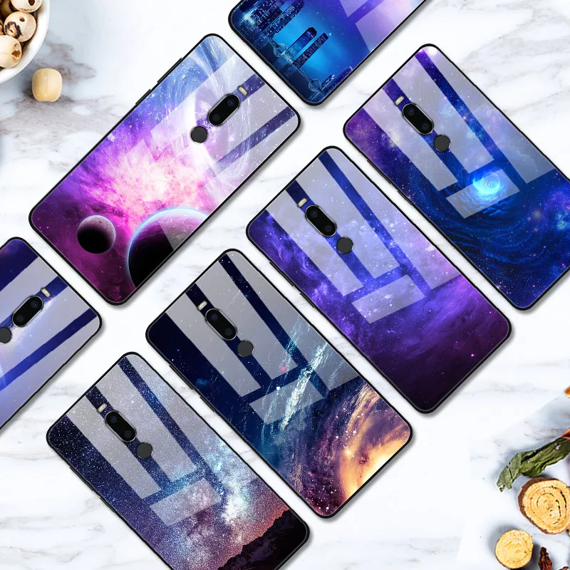 Чехол для Meizu M8, чехол из закаленного стекла «Планета космос», чехол из стекла для Meizu M8 M813H, чехол-бампер из ТПУ для Meizu M 8 M8 Shell