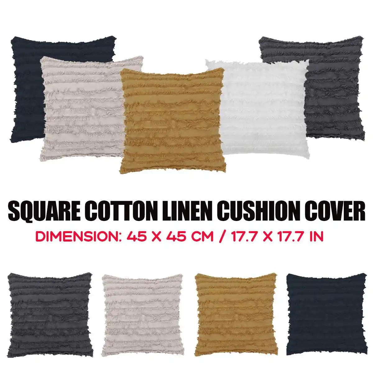 

Fashion Tassels Cushion Cover Pillowcase Solid Color Pillow Cotton Case Decor Sofa Room Throw Pillows Home Decorative 45x45cm