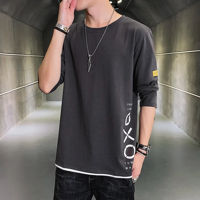 

Футболка мужская оверсайз с длинным рукавом, модная тенниска из хлопка, повседневная майка, Xxxtentacion, весна