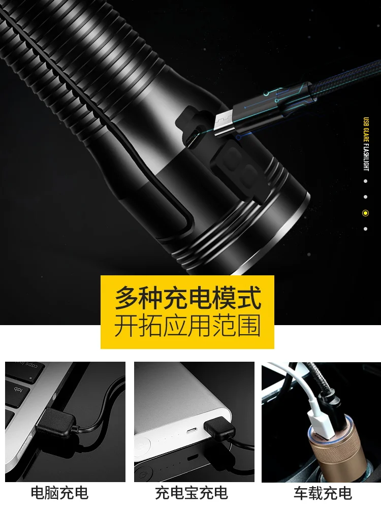 Comprar Potente Linterna Portátil De Seguridad, Luz Uv Recargable, Iluminación Portátil BI50FL