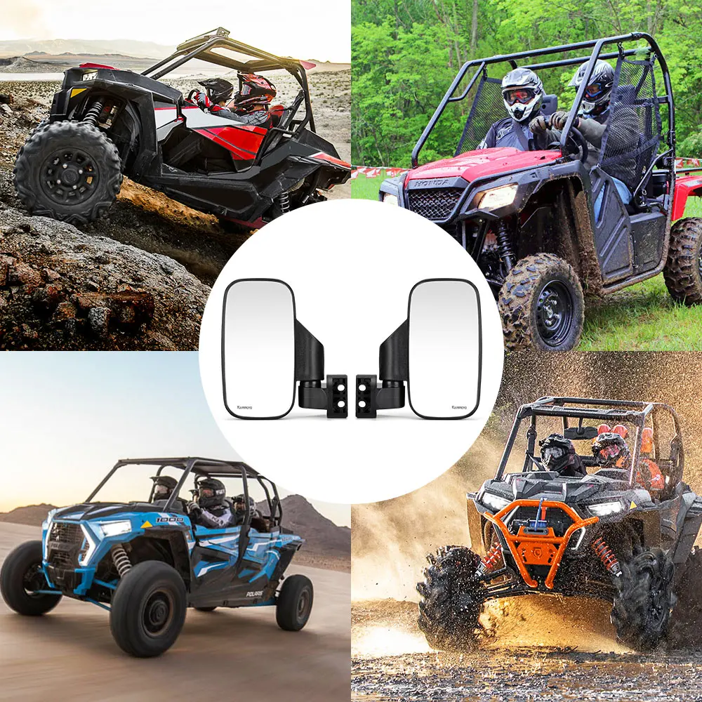 

For Can Am Maverick X3 Mirrors UTV 1.75" 2" Mirrors Side Rear View w/ Free Rivets for Polaris RZR 800 900 1000 RZR PRO XP 2020