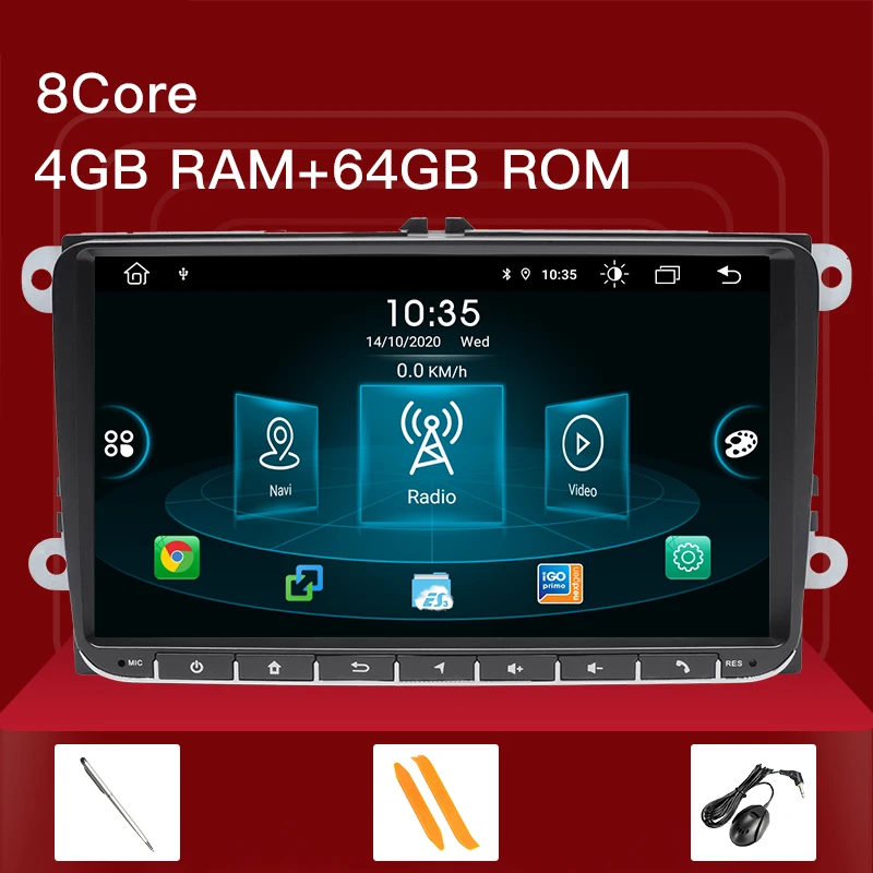 

Автомагнитола 2 Din, мультимедийный плейер с GPS-навигацией и Android 11 для VW Passat B6, T5amarok, volkswagen, Skoda Octavia, 2, seat leon 2, golf 4, 5, 6