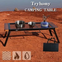 ultralight camping bbq table portable grill mesh table with handle travel desk picnic folding outdoor barbecue net table new
