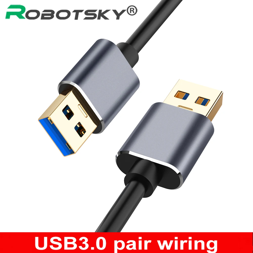 Суперскоростной USB 3.0 кабель типа A папа-USB A папа USB3.0 Удлинительный кабель для радиатора жесткого диска вебкамеры USB удлинитель - изображение