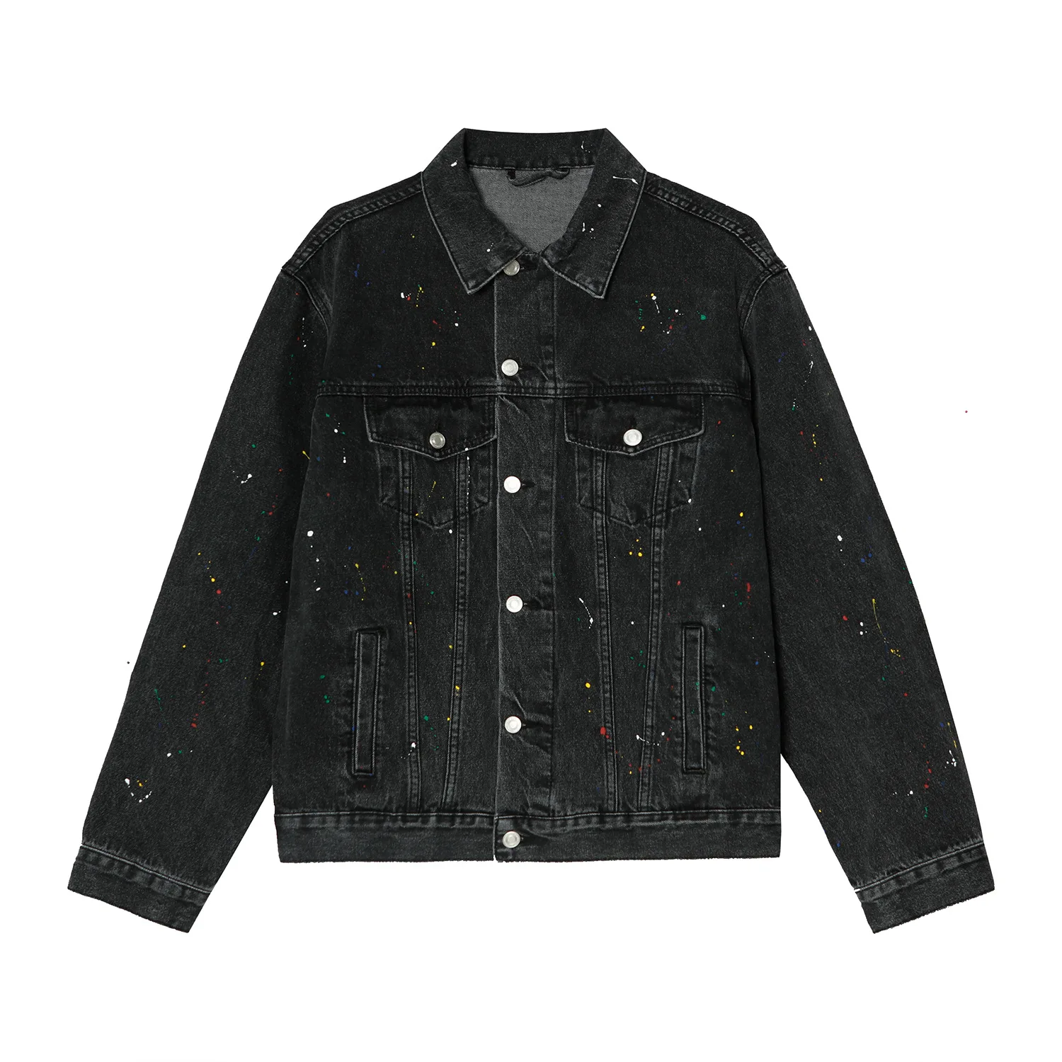 

MTL men | 2021 spring new product spray paint coat men's trend couple jacket jeans