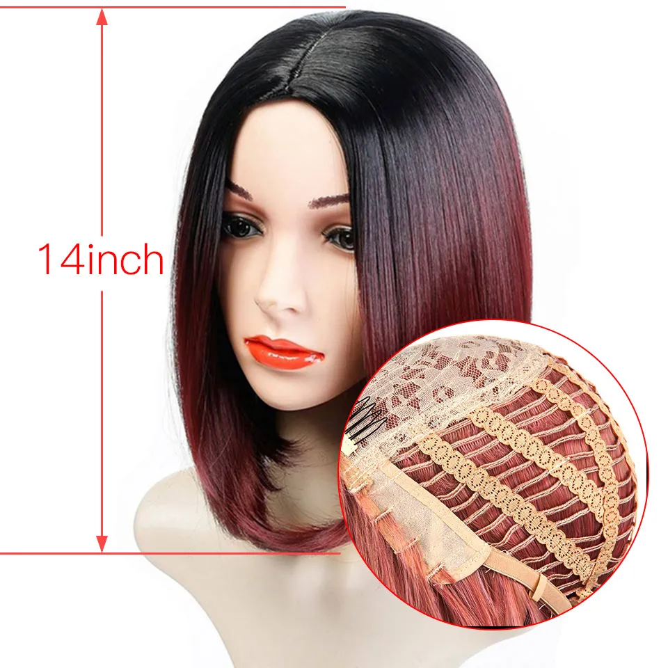AIYEE 14 ''короткий парик Боб, короткие волнистые синтетические волосы 8 цветов парик для женщин термостойкие волокна накладные волосы на каждый день