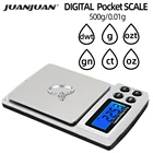 Цифровые весы, карманные, 500 г x 0,01 г0,1 г 1000 г2000 г * 0,1 г, безмен для драгоценных камней, кухонные весы с подсветкой