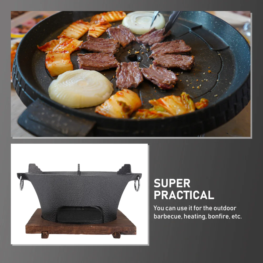 

1 set of Camping Barbecue Grill Barbecue Stove Household Charcoal Fire Grill