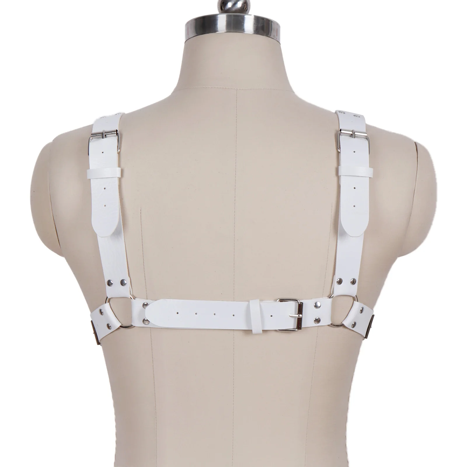 

Gothic Style Erotic Lingerie Chest Strap PU Leather Harness Features Adjust Buckle Suspender Hot Sexy Body Harness Sword Belt