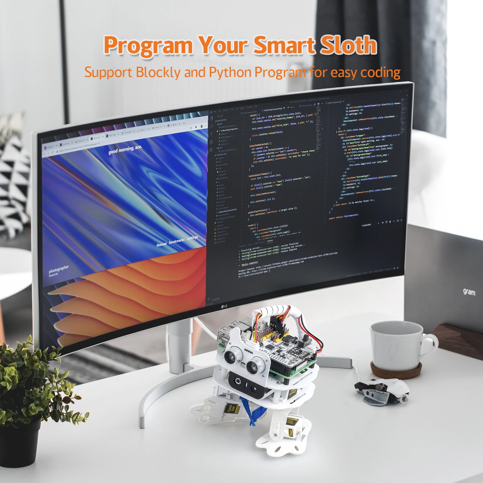 SunFounder PiSloth AI программируемый набор роботов для Raspberry Pi танцев избегания