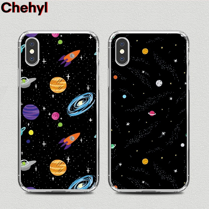 Роскошные Чехлы для мобильных телефонов Universe IPhone 11 8 7 6s Plus X XS MAX XR Starry Sky мягкие