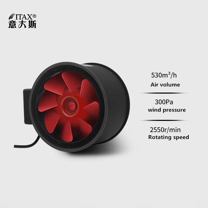 Бытовой мощный Вытяжной вентилятор канальный 6 дюймов низкая Шум Кухня дыма