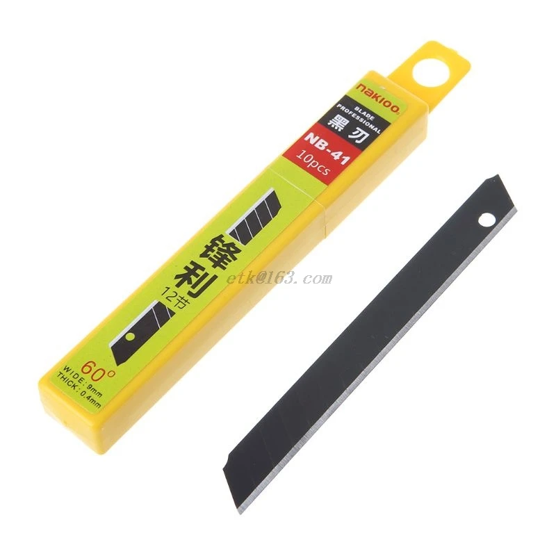 10 шт. 60 градусов ультра острые оснастки сменные лезвия для бритвы 9 мм лезвие