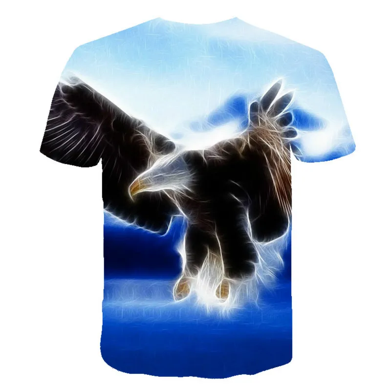 

SUMMER 2020 NEW! Popular 3D Short Sleeve Cute Eagle Print Men T-shirt Hip-hopFashion Popular Breathable T-shirt Oversize t-shirt