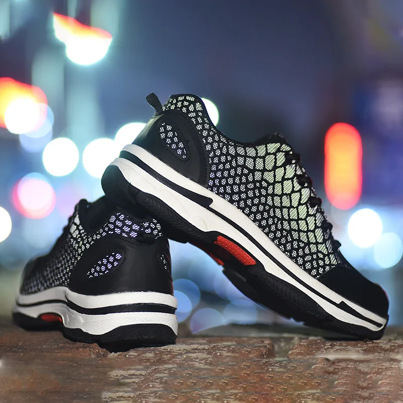 

Men's Shoes Safety Work Boots Male Anti-Puncture Steel Toe Reflective Work Shoes Men Sneakers Outdoor Footwear Large Size Boots