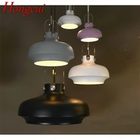 hongcui nordic pendant light modern creative colorful led lamps fixtures for home decorative dining room