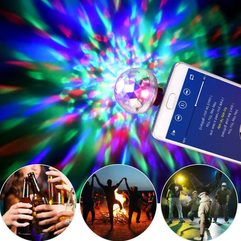 Сценический миниатюрный USB-светильник с музыкальным датчиком 4 вида