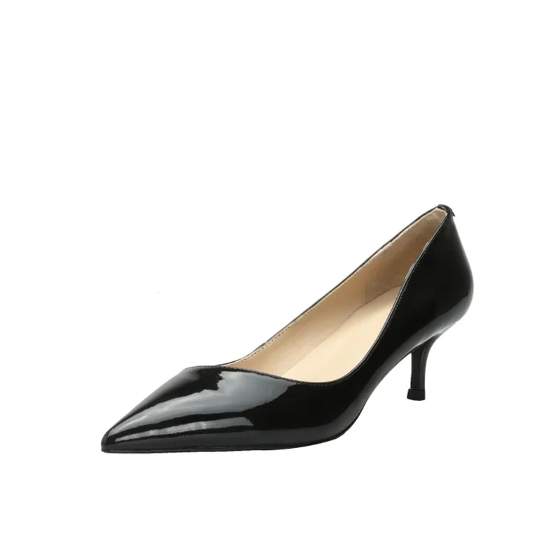 

Prova Perfetto classics patent leather shallow women pumps pointed toe women's low heel shoes comfortable office ladies shoes