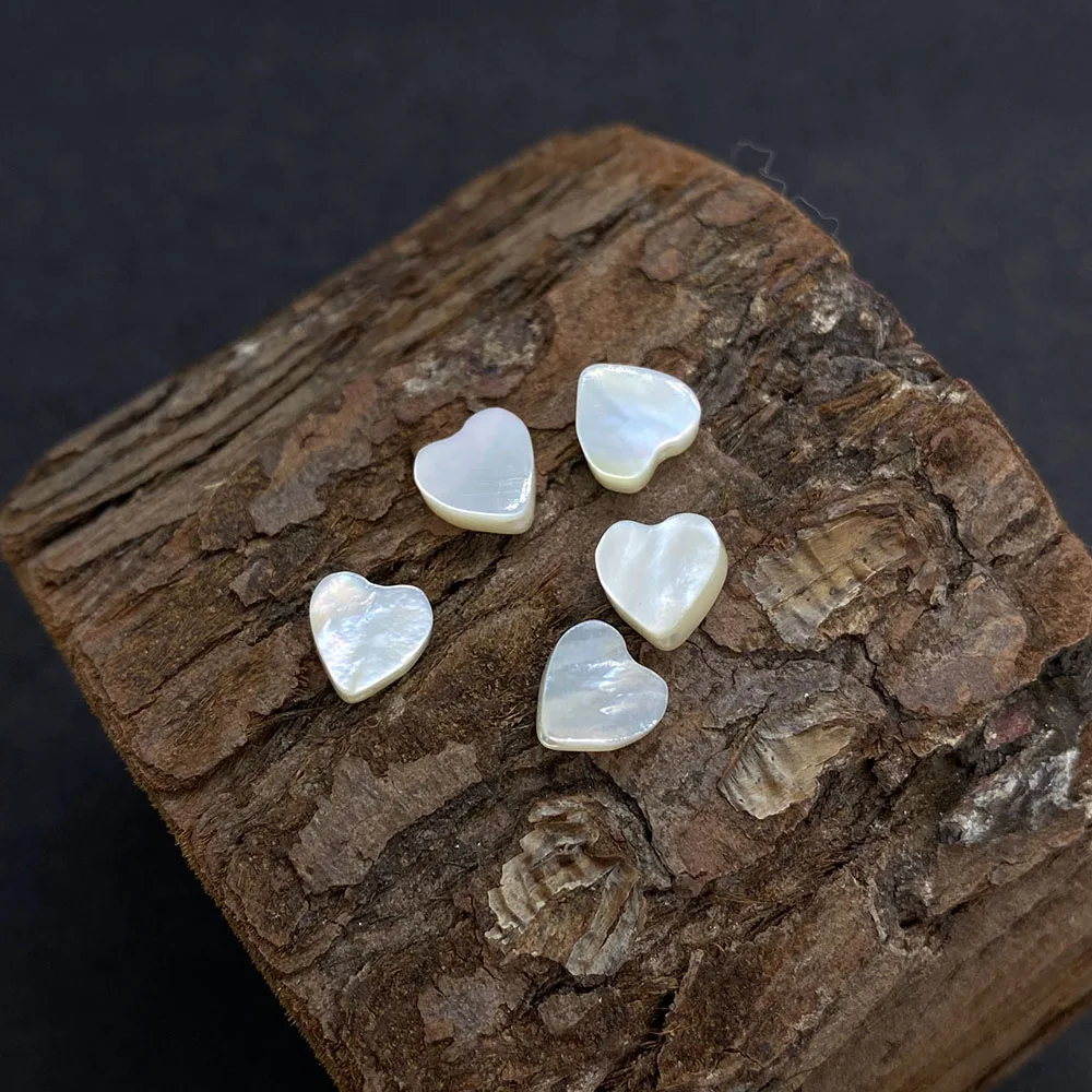 Natural Sea Shell мать в виде ракушки форме сердца бусины для самостоятельного