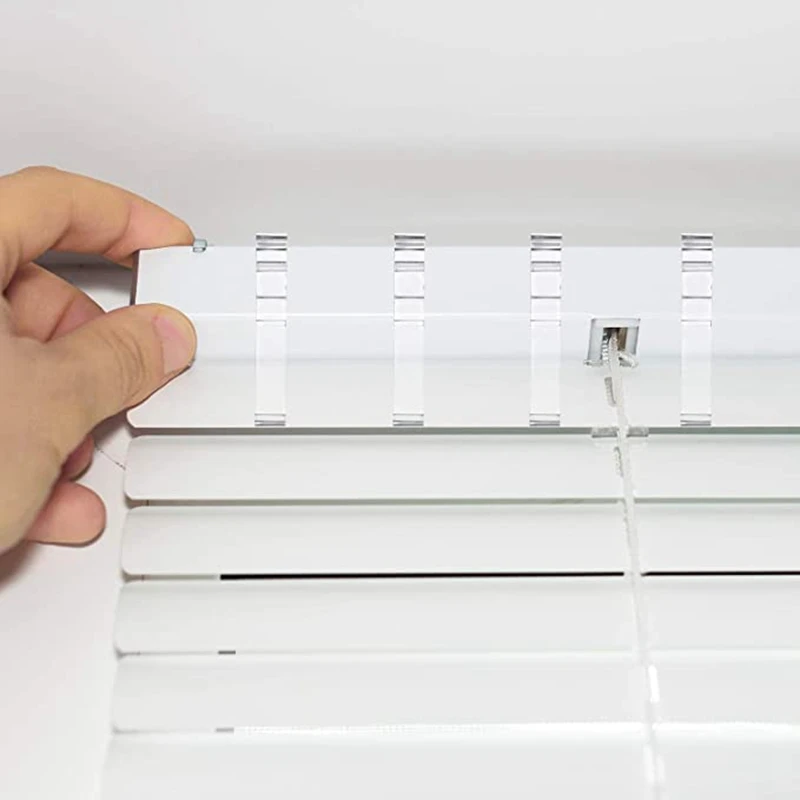 3.25Inch Valance Clips Window Blind Clear Plastic Retainer Hidden for Horizontal | Дом и сад