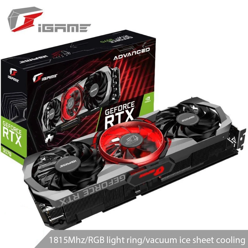 Совершенно новая цветная игровая видеокарта GeForce RTX 3070 Advanced OC 8G 1725-1815 МГц GDDR6 GPU NVIDIA
