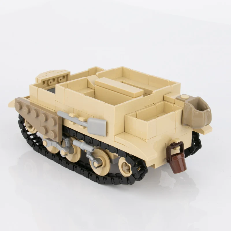 

MOC WW2 Military Bren Car Building Blocks Soldier British Army Tank Vehicle Model Figures Weapon Parts Bricks Toys for Children