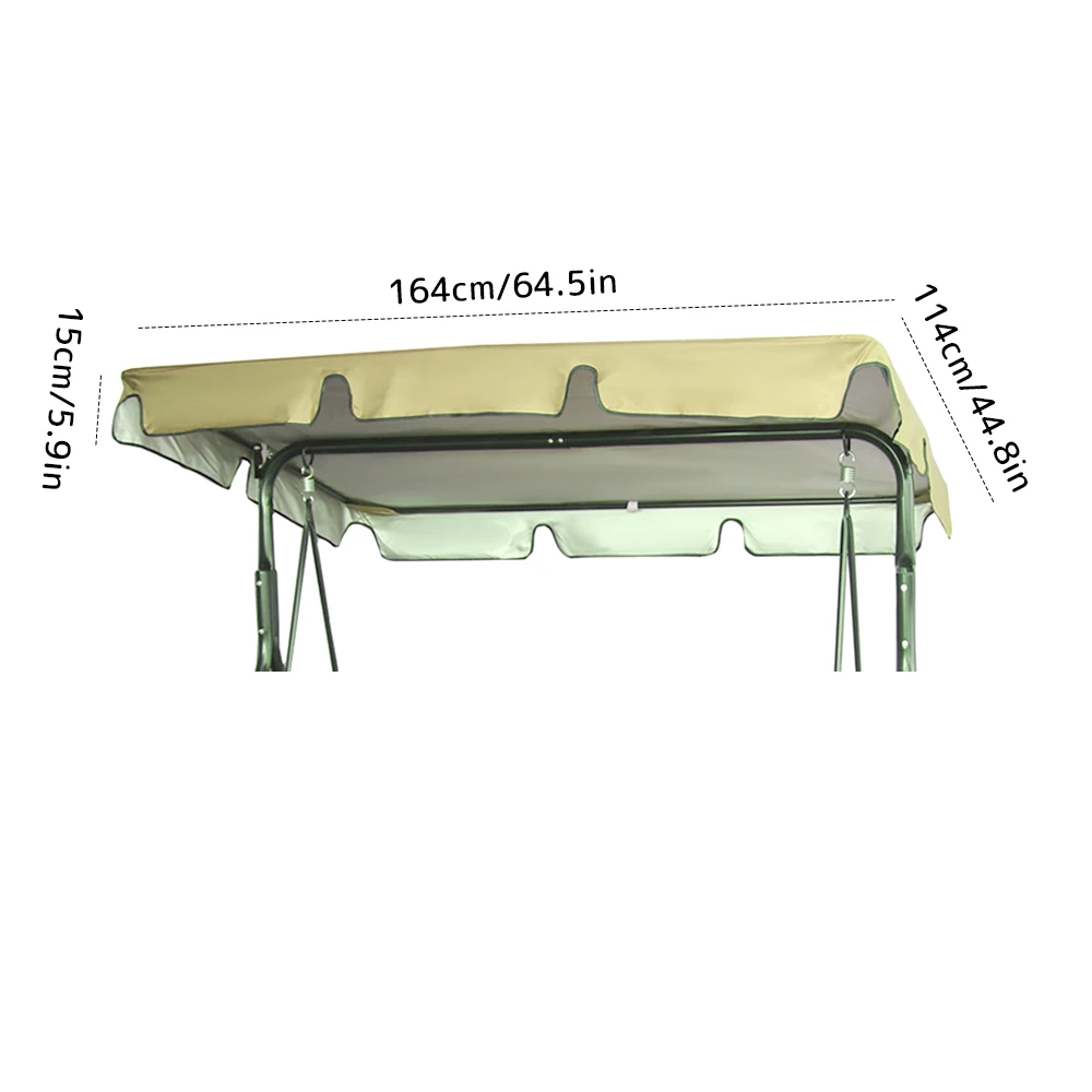 

Anti-UV Waterproof Top Cover Canopy Replacement for Garden Courtyard Outdoor Swing Chair Hammock Canopy Swing Chair Awning