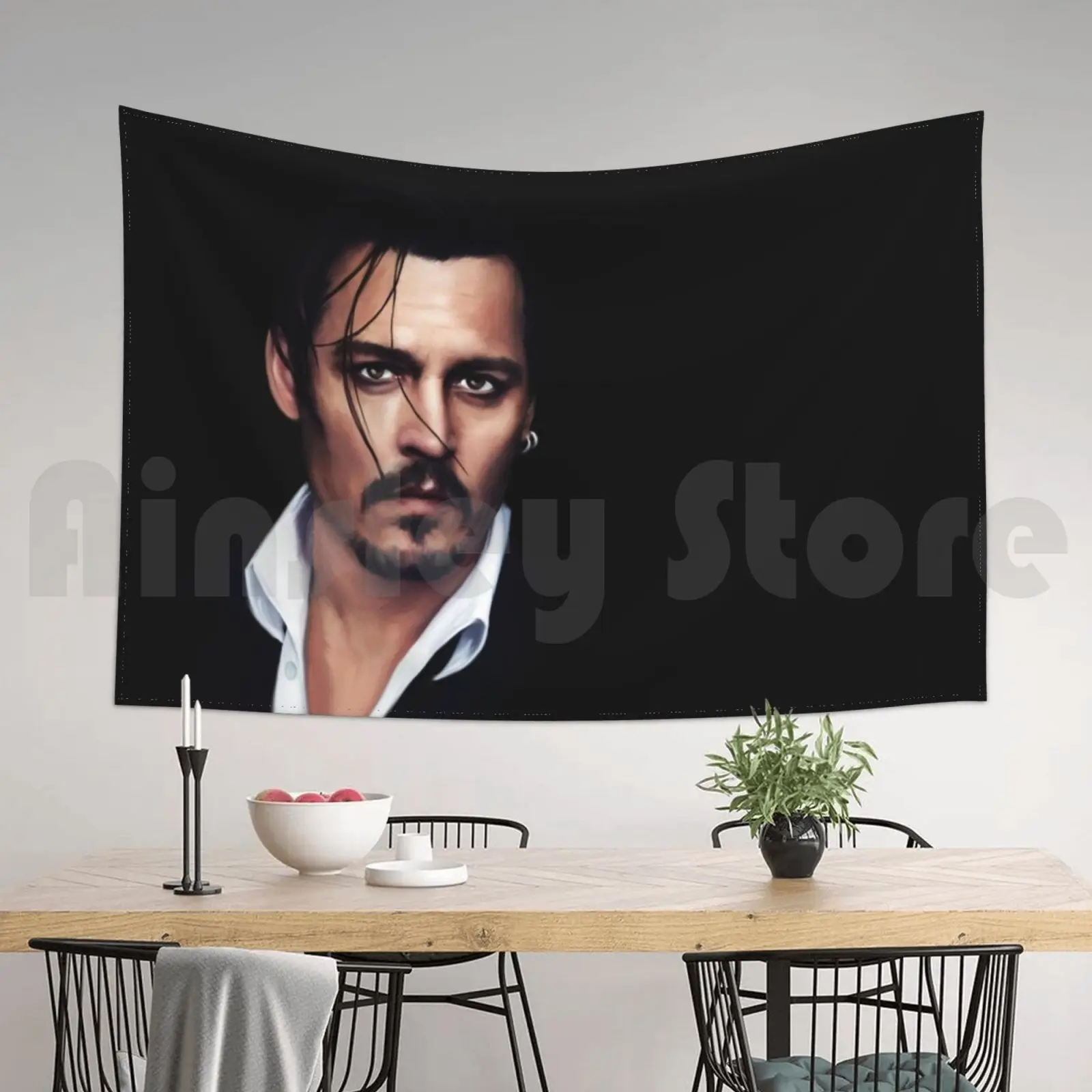 Гобелен Джонни Депп гобелен для гостиной спальни портрет Фанарт