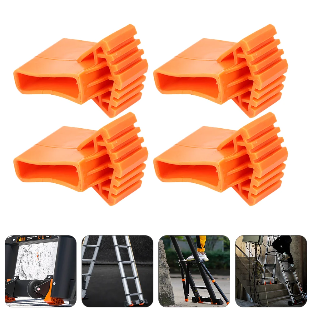 4pcs Ladder Non-slip Feet Covers Ladder Rubber Feet Mats Ladder Supplies Ladder Foot Pads Accessories